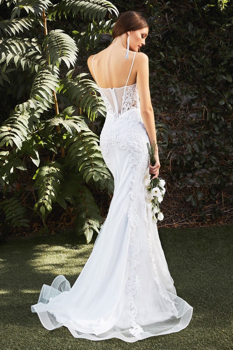 SASKIA Illusion Lace Mermaid Wedding Dress