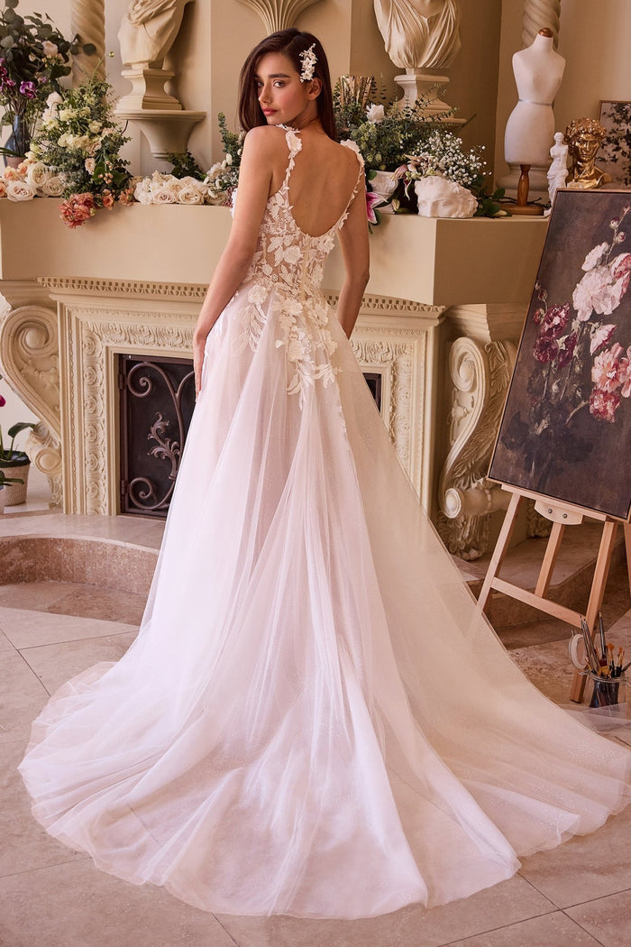 ANGELLITA A-Line Lace Appliqué Tulle Wedding Dress