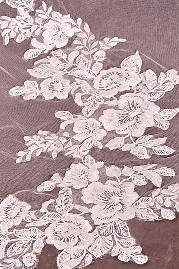 SANTORINI Floral Lace Royal Length Bridal Veil
