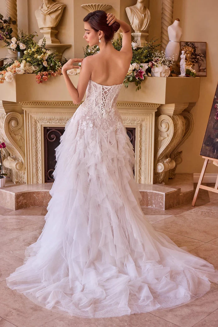 VALERIE Lace Drop Waist Ruffle Wedding Dress