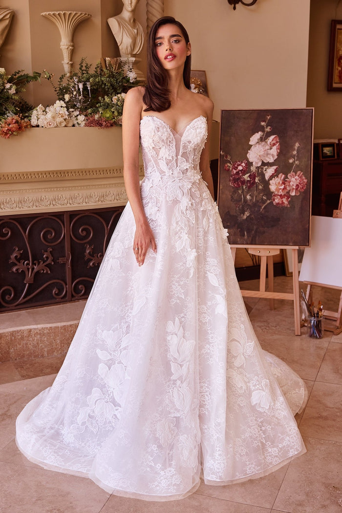 AUDRA Strapless Sweetheart Lace Ball Gown Wedding Dress