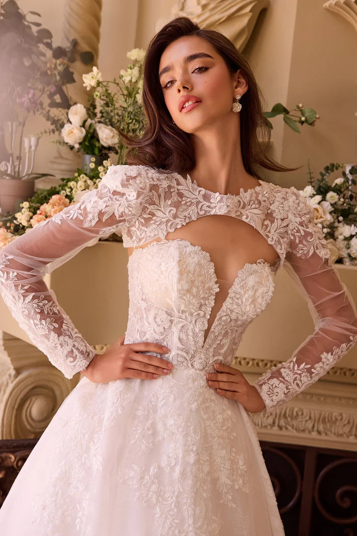 MIRANA Lace Ball Gown Wedding Dress with Bolero