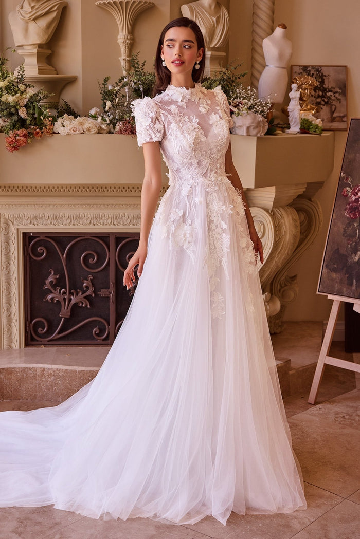 TESSA Convertible Lace Mermaid Wedding Dress with Removable Overdress