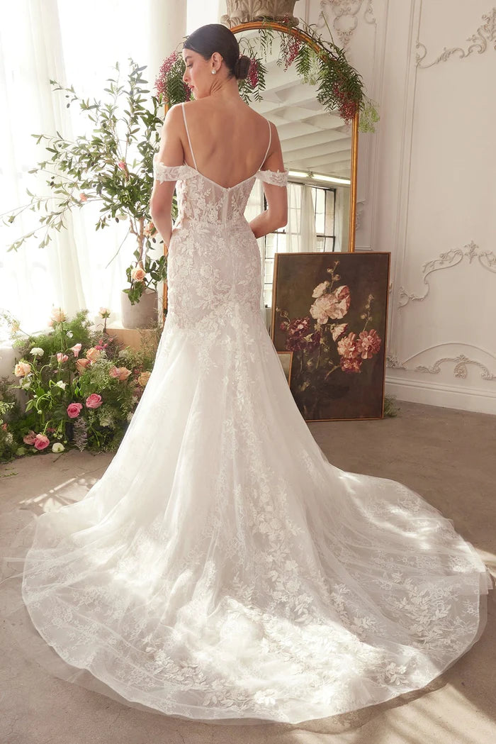 EMMILY Lace Off-Shoulder Mermaid Wedding Dress