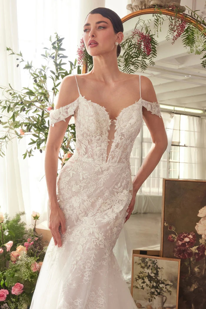 EMMILY Lace Off-Shoulder Mermaid Wedding Dress