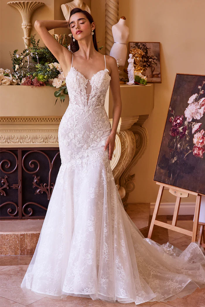 EMMILY Lace Off-Shoulder Mermaid Wedding Dress