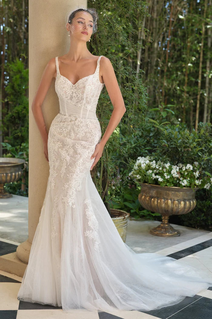JOSIE Lace Mermaid Wedding Dress with Bow Detail