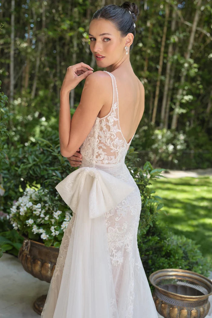 JOSIE Lace Mermaid Wedding Dress with Bow Detail