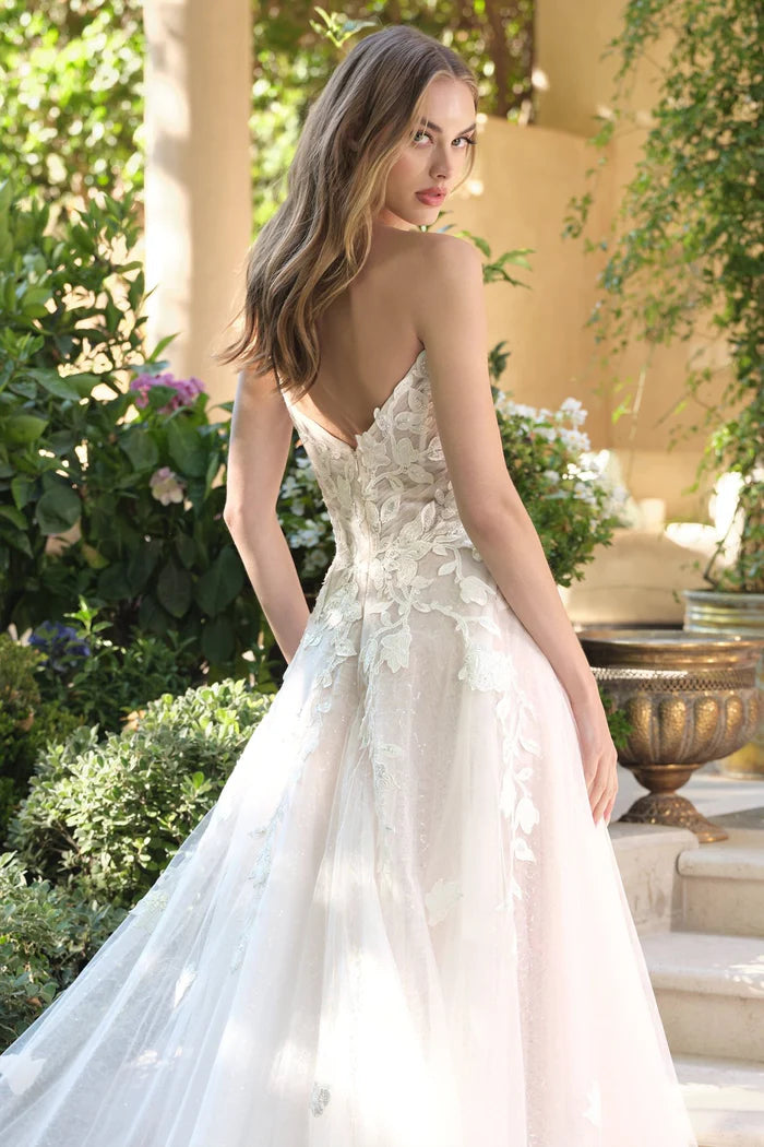 NAPOLI Floral Ball Gown Wedding Dress with Corset