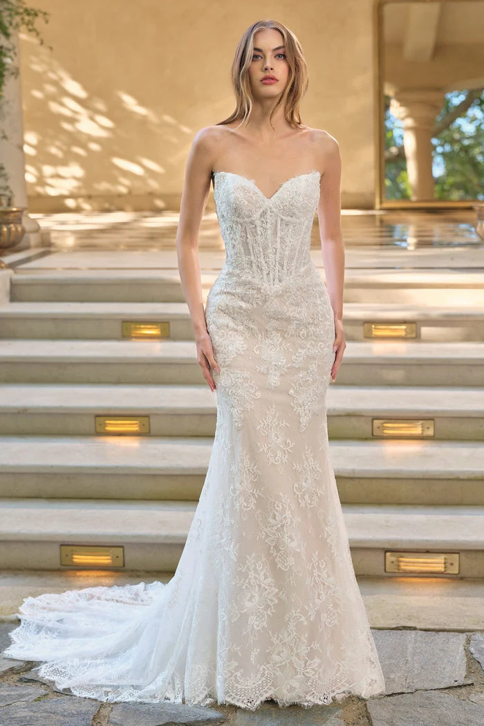 NOVELLA Lace Mermaid Wedding Dress with Bolero