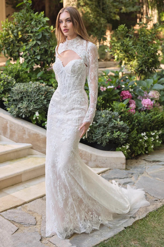 NOVELLA Lace Mermaid Wedding Dress with Bolero