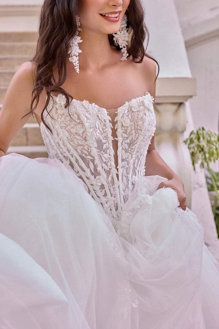 CARISSA 3D Floral Lace Corset Bridal Ball Gown