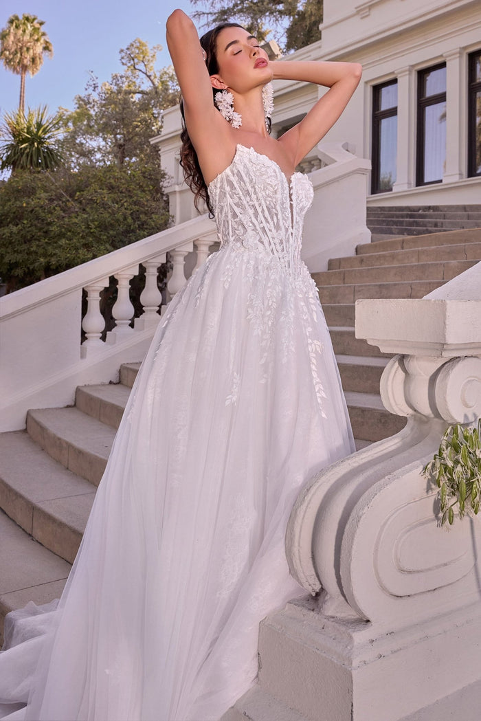 CARISSA 3D Floral Lace Corset Bridal Ball Gown