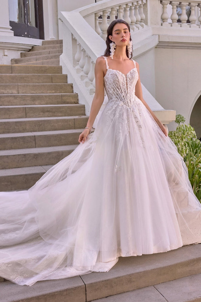 CARISSA 3D Floral Lace Corset Bridal Ball Gown